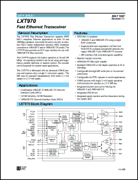 datasheet for LXT970QC by Level One Communications