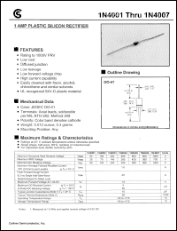datasheet for 1N4002 by 