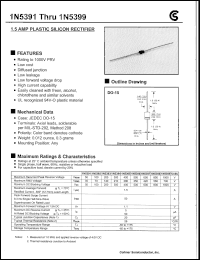 datasheet for 1N5392 by 