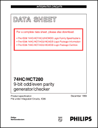 datasheet for 74HC280N by Philips Semiconductors