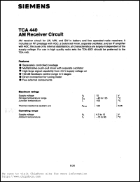 datasheet for TCA440 by Infineon (formely Siemens)
