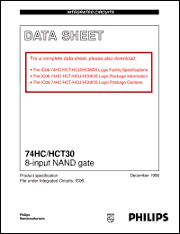 datasheet for 74HCT30D by Philips Semiconductors