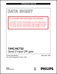 datasheet for 74HC32U by Philips Semiconductors