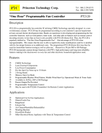 datasheet for PT2120 by Princeton Technology Corp.