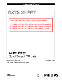 datasheet for 74HCT32D by Philips Semiconductors