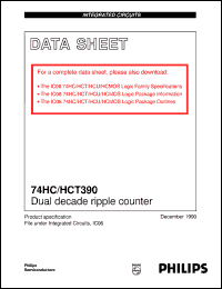 datasheet for 74HCT390DB by Philips Semiconductors
