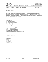 datasheet for PT2212 by Princeton Technology Corp.