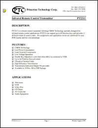 datasheet for PT2213 by Princeton Technology Corp.