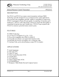 datasheet for PT2221-001 by Princeton Technology Corp.