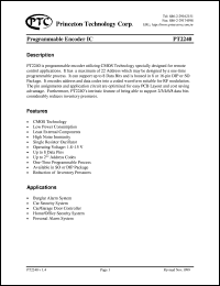 datasheet for PT2240-D3 by Princeton Technology Corp.