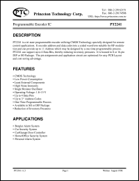 datasheet for PT2241-16 by Princeton Technology Corp.