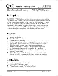 datasheet for PT2249A by Princeton Technology Corp.