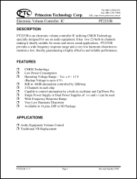 datasheet for PT2253B by Princeton Technology Corp.