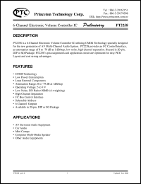 datasheet for PT2258-S by Princeton Technology Corp.