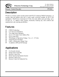 datasheet for PT2262-S18 by Princeton Technology Corp.