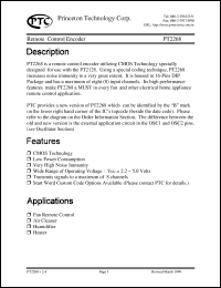 datasheet for PT2268-0 by Princeton Technology Corp.