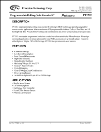 datasheet for PT2282 by Princeton Technology Corp.