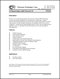 datasheet for PT2314-D by Princeton Technology Corp.