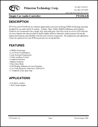 datasheet for PT2316B by Princeton Technology Corp.