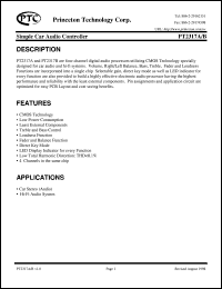 datasheet for PT2317A-S by Princeton Technology Corp.