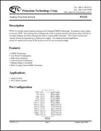 datasheet for PT233 by Princeton Technology Corp.