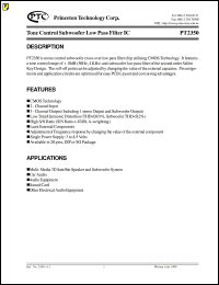 datasheet for PT2350 by Princeton Technology Corp.