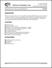 datasheet for PT2351 by Princeton Technology Corp.