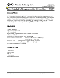 datasheet for PT2390 by Princeton Technology Corp.