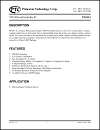 datasheet for PT6315 by Princeton Technology Corp.