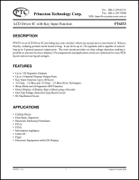 datasheet for PT6553-LQ by Princeton Technology Corp.