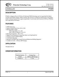 datasheet for PT6601 by Princeton Technology Corp.