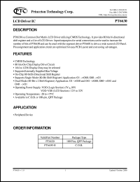 datasheet for PT6630 by Princeton Technology Corp.