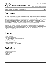 datasheet for PT8211-S by Princeton Technology Corp.