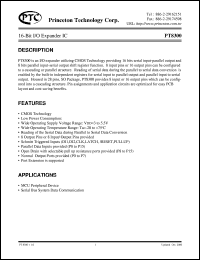 datasheet for PT8300 by Princeton Technology Corp.