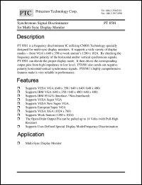 datasheet for PT8501P16 by Princeton Technology Corp.