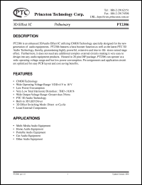datasheet for PT2386-S by Princeton Technology Corp.