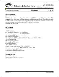 datasheet for PT6351 by Princeton Technology Corp.