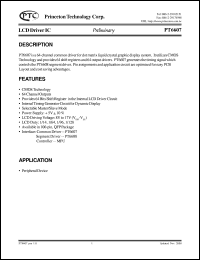 datasheet for PT6607 by Princeton Technology Corp.