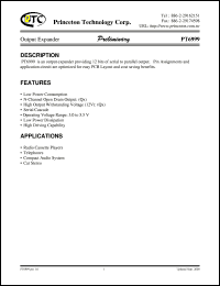 datasheet for PT6999 by Princeton Technology Corp.