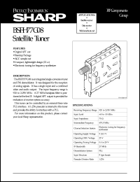 datasheet for BSFH77G08 by Sharp
