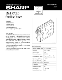 datasheet for BSFH77G15 by Sharp
