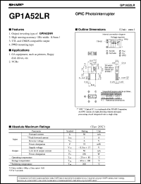 datasheet for GP1A52LR by Sharp