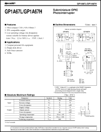 datasheet for GP1A67L by Sharp