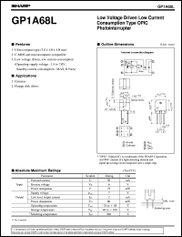 datasheet for GP1A68L by Sharp