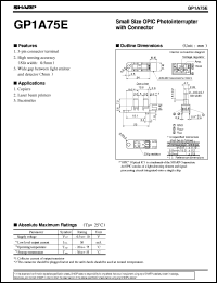 datasheet for GP1A75E by Sharp