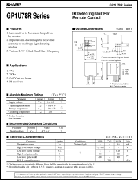 datasheet for GP1U78R by Sharp