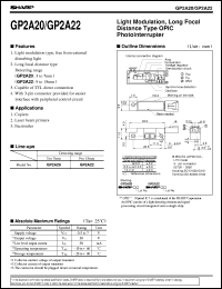 datasheet for GP2A22 by Sharp