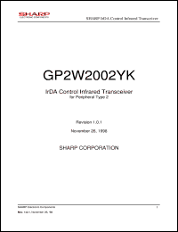 datasheet for GP2W2002YK by Sharp