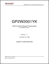 datasheet for GP2W2001YK by Sharp