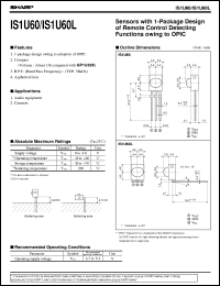 datasheet for IS1U60 by Sharp